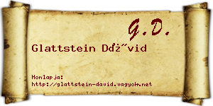 Glattstein Dávid névjegykártya